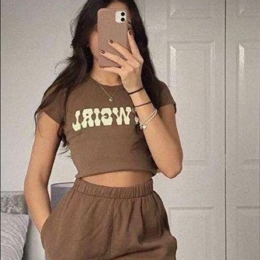 Brown sweatpants